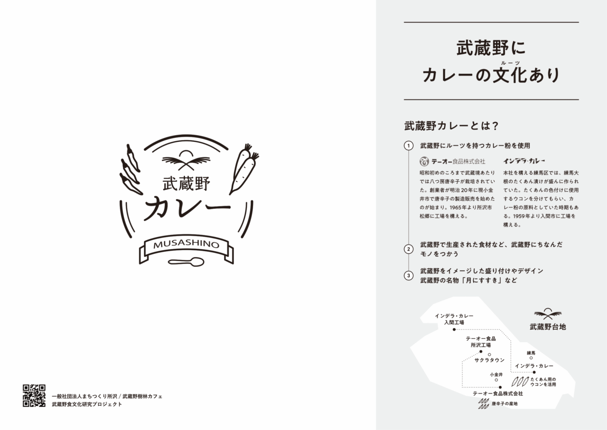 武蔵野カレー 敷き紙 トレー リーフレット
