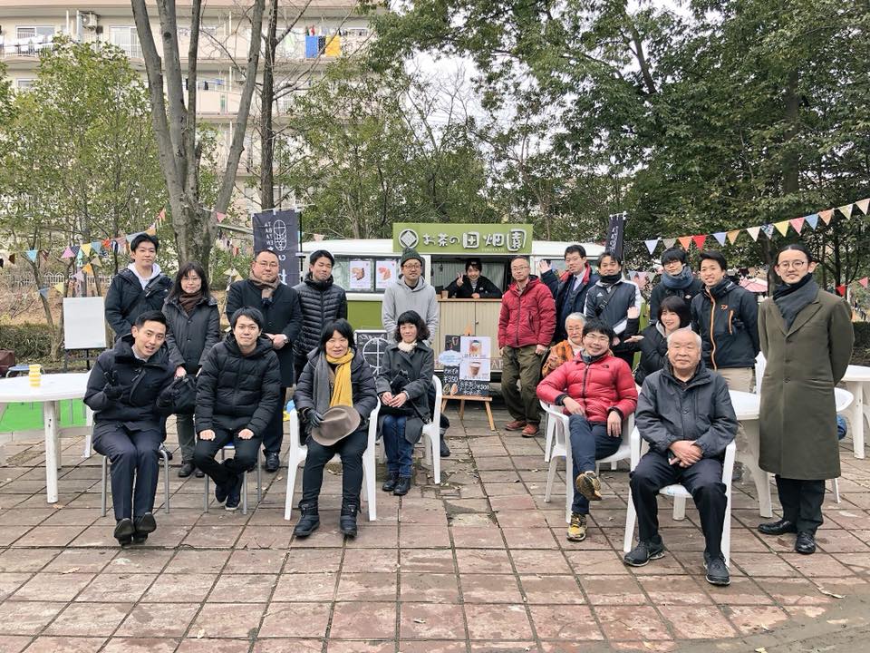 2018/2/1　椿峰中央公園で「青空カフェ」の社会実験